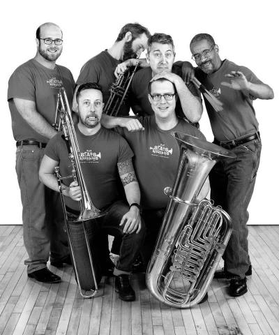 Brass Knuckles performs at Pinney Library Saturday Music Series Spring 2024