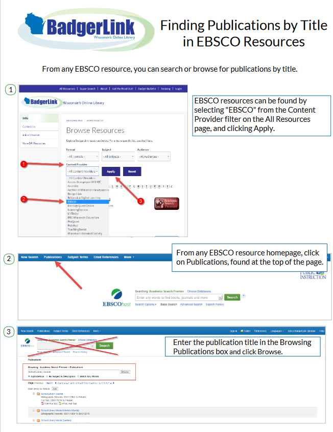 Finding Publications by Title in EBSCO