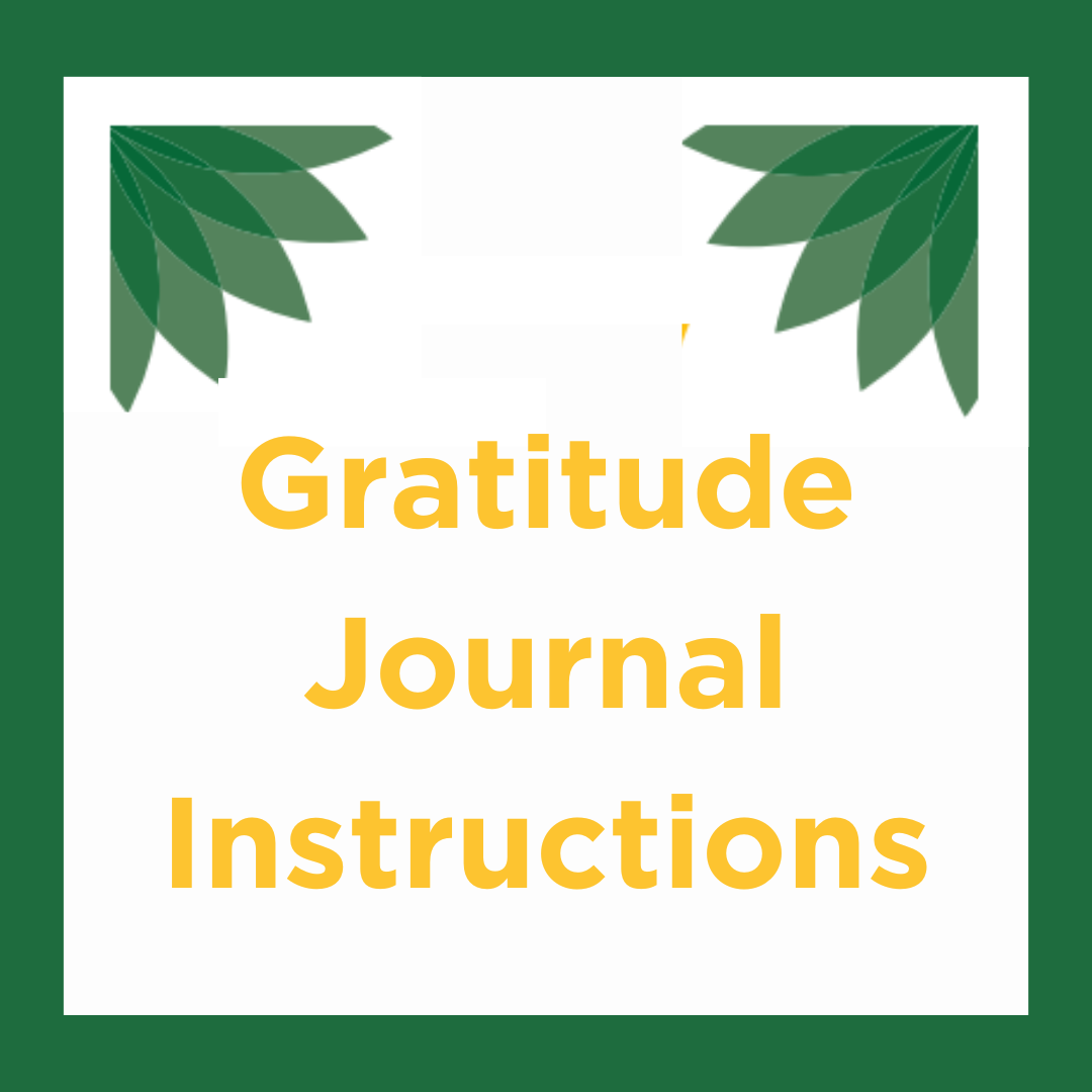 Live Well @ Your Library Gratitude Journal Instructions