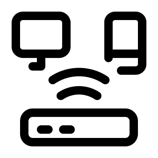 Router signal connecting to different electronic devices