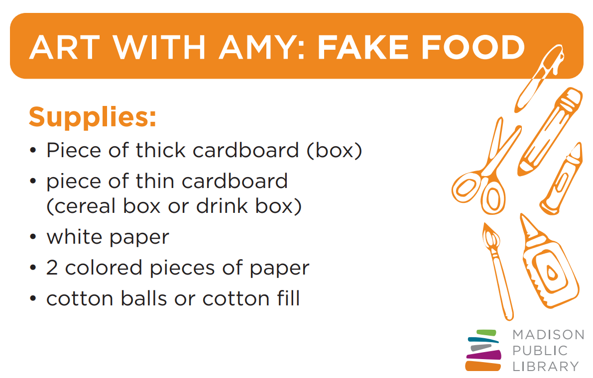 Download supply lists for Art with Amy crafts and projects