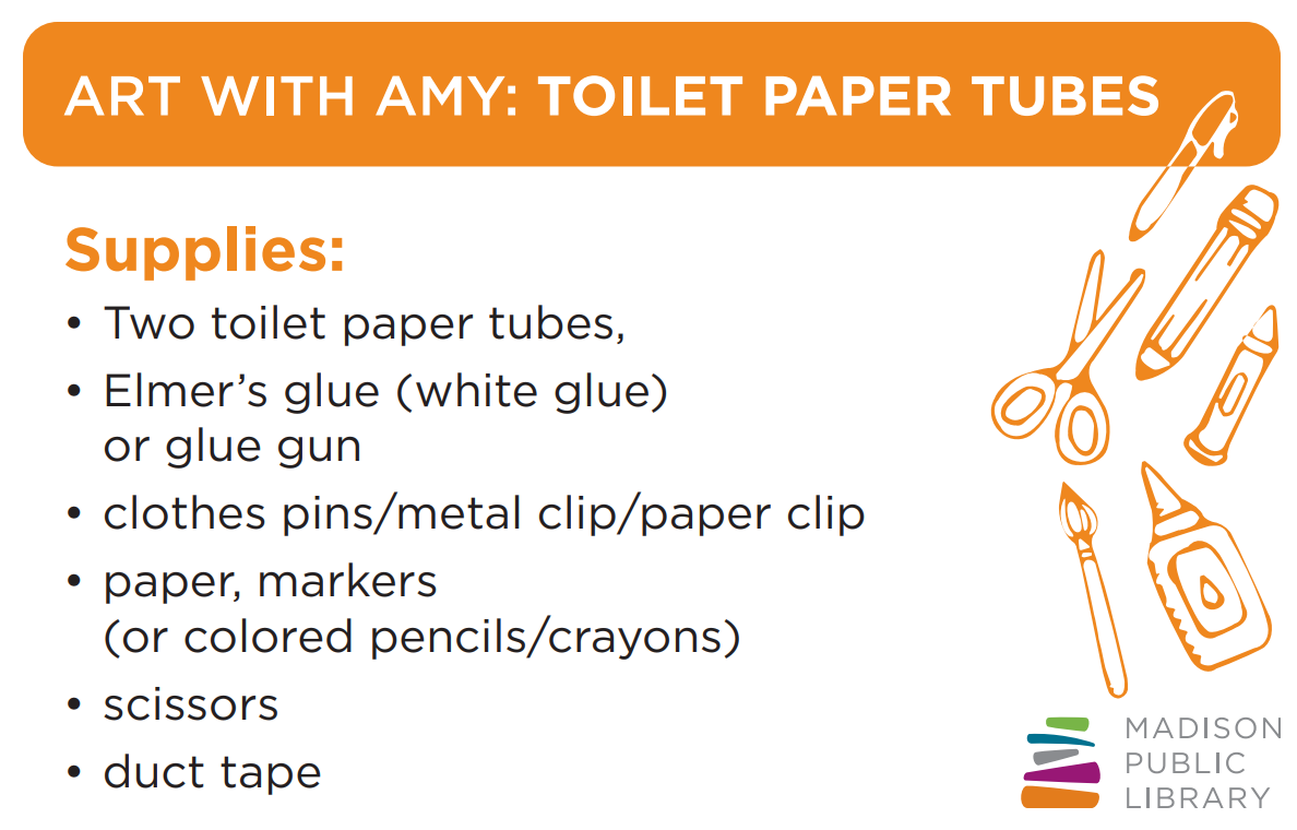 Download supply lists for Art with Amy crafts and projects