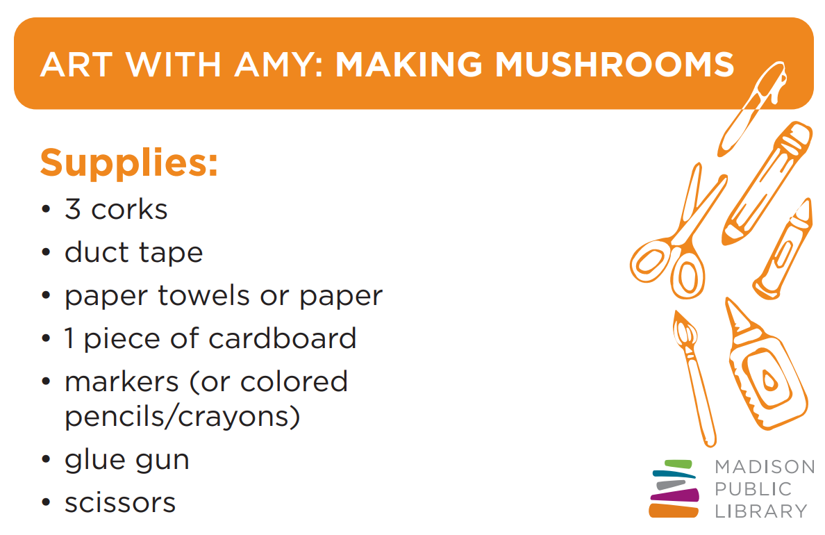 Download supply lists for Art with Amy crafts and projects