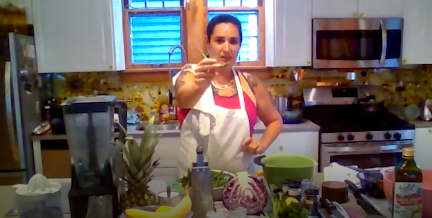 Thumbnail from Chef Lily video for Turkey Wraps, Green Bean Fries and Tropical Chia Smoothie