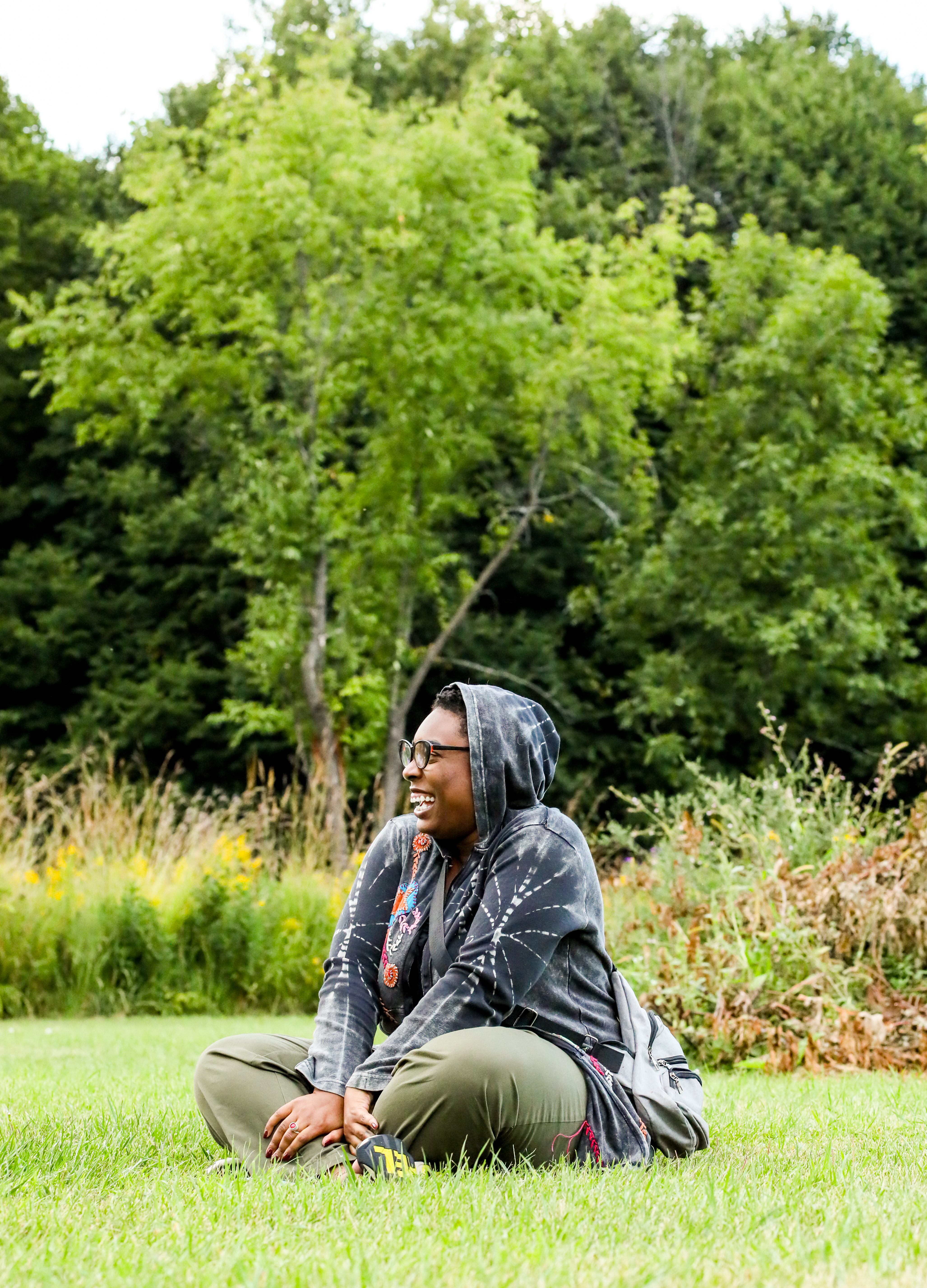 Madison Public LIbrary Naturalist in Residence Qwantese Winters at EdnaTaylorConservationpark