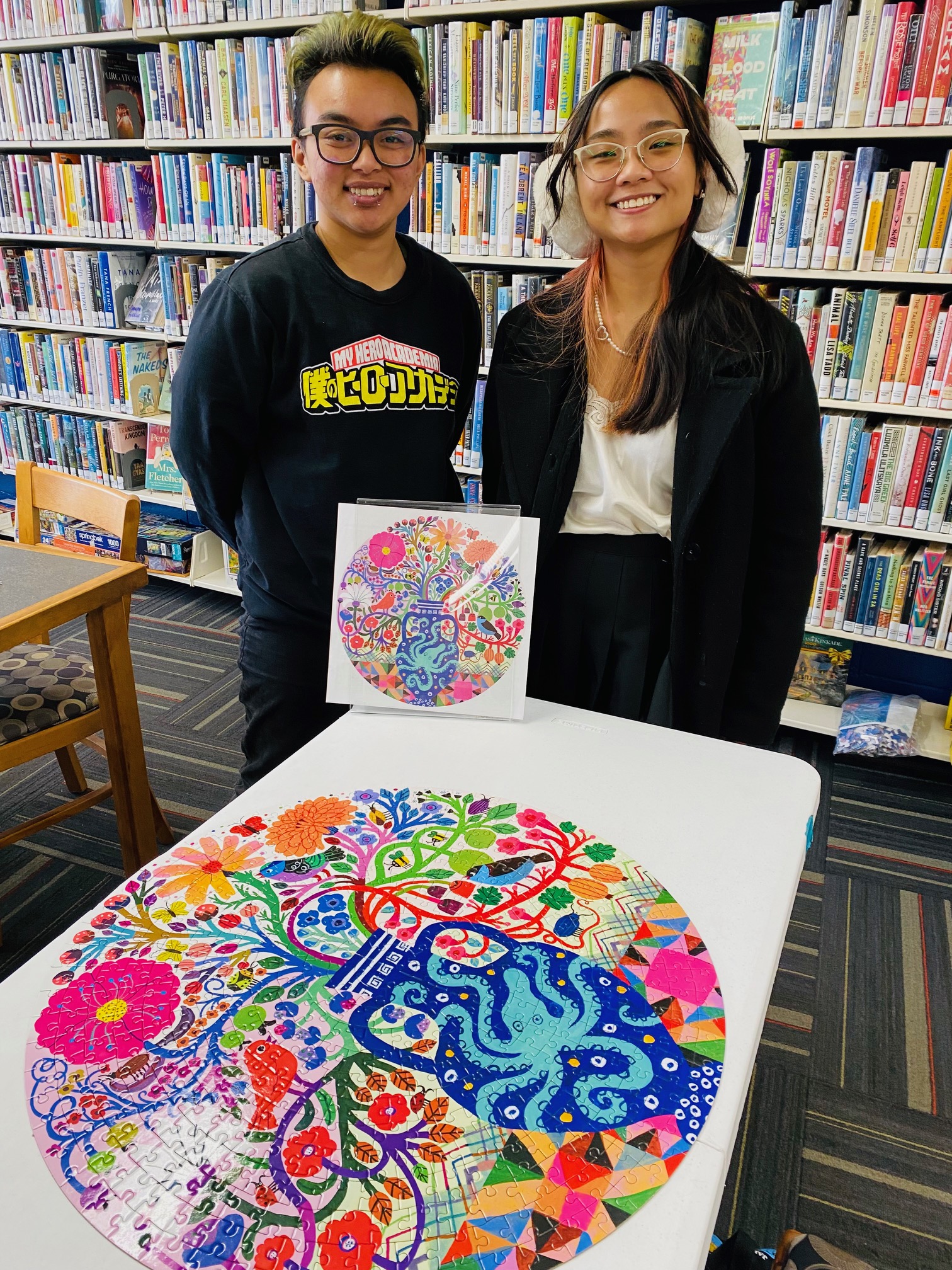 Puzzle swaps and community puzzle table at Madison Public Library