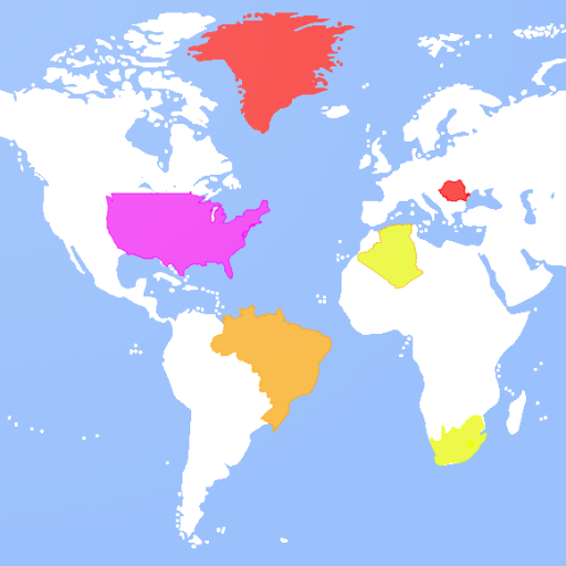 true area map of the world