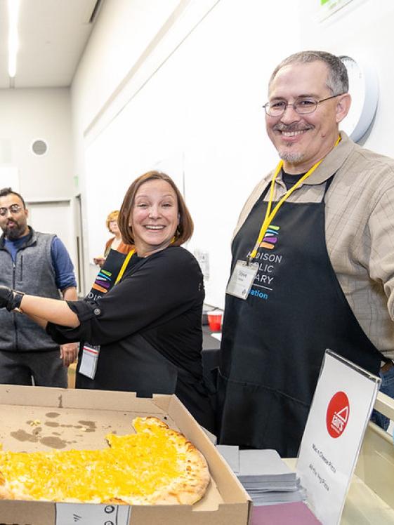 Volunteers from Madison Public Library Foundation help out at Ex Libris Event