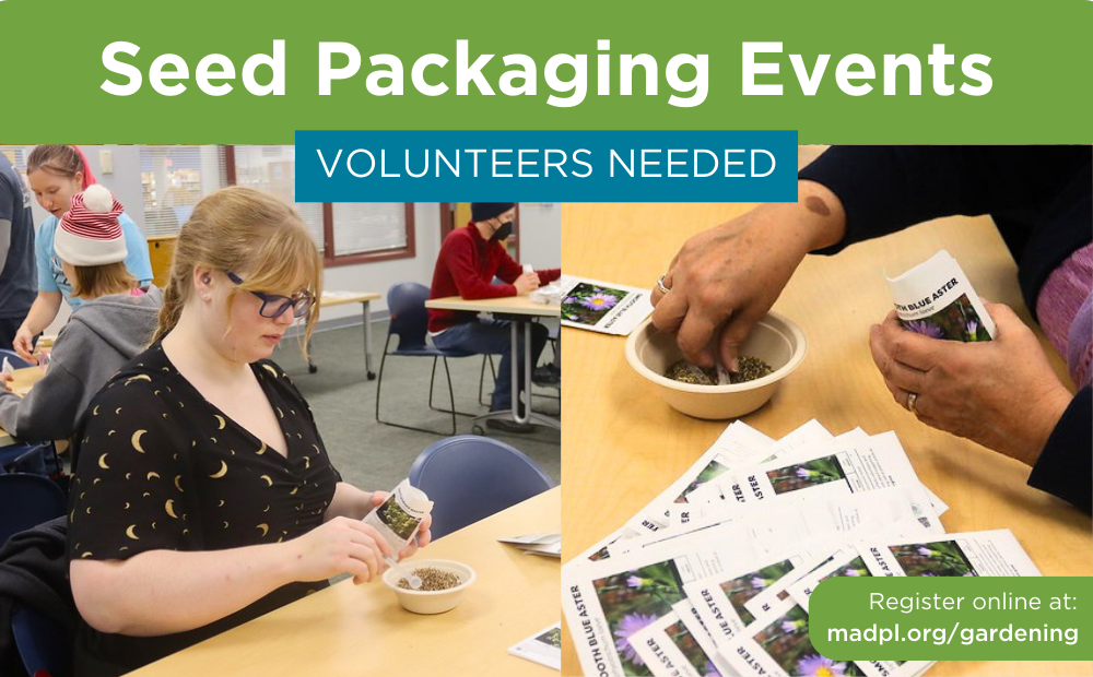 Spring Seed Packaging Volunteer Events Madison Public Library