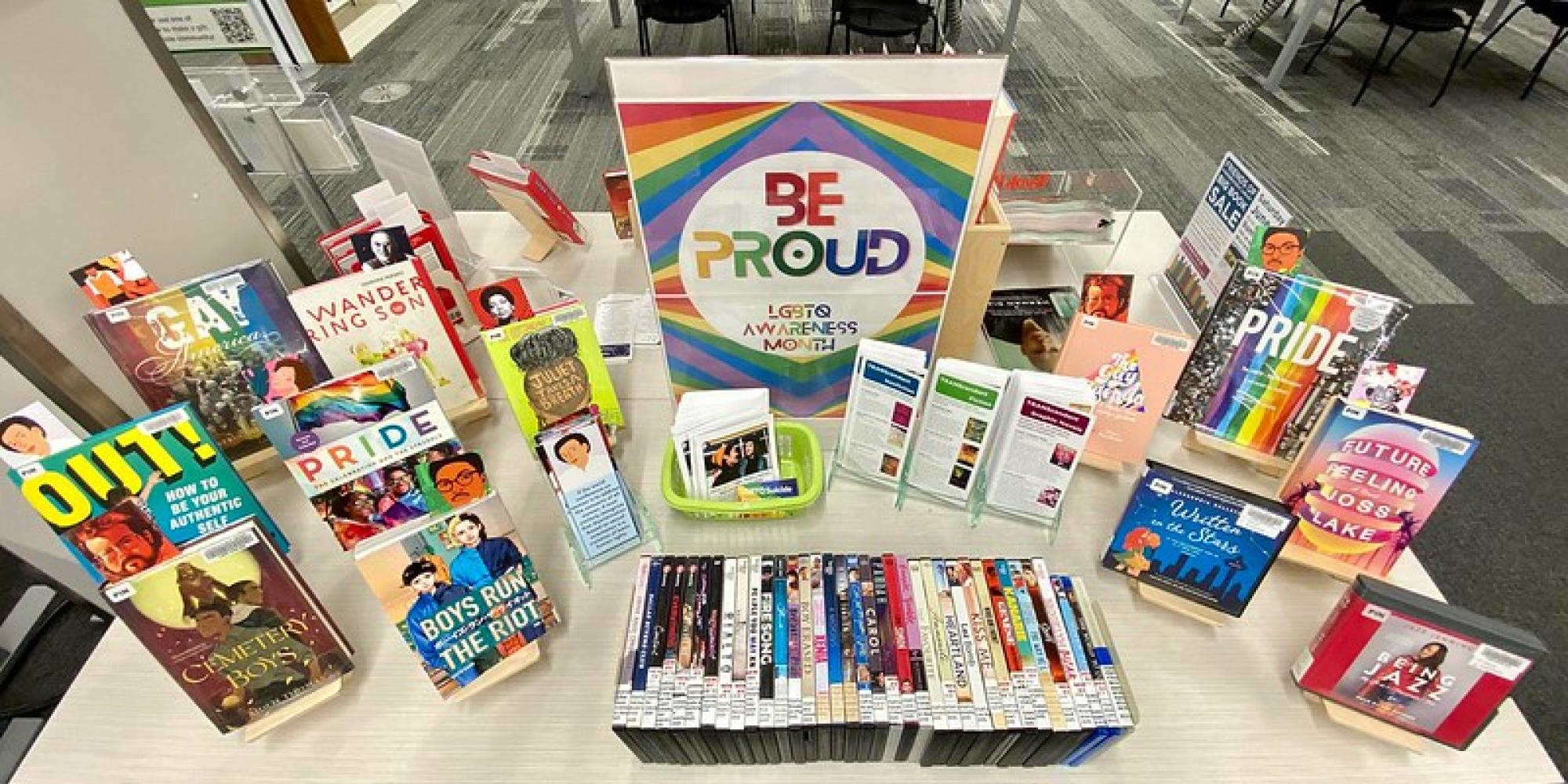 LGBTQ Pride Book Display at Madison Public Library