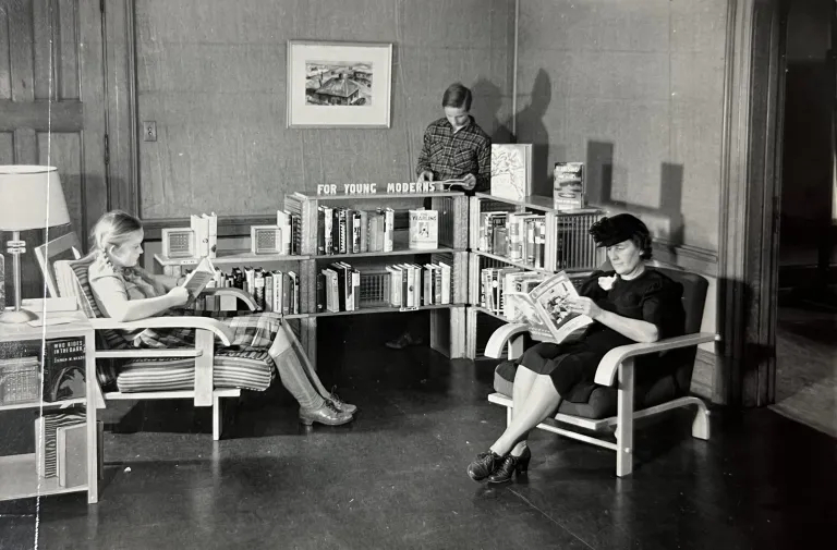 Book week photo of children's section at Madison Free Library Madison Public Library Historic