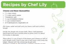 Chef Lily quesadilla recipe