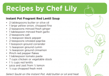 Chef Lily Red Lentil Soup Recipe 
