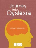 Journey Into Dyslexia Movie Poster: an orange brain on a yellow human head that reads, "Great Minds Think Differently"