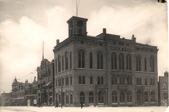 The Library's early location at City Hall